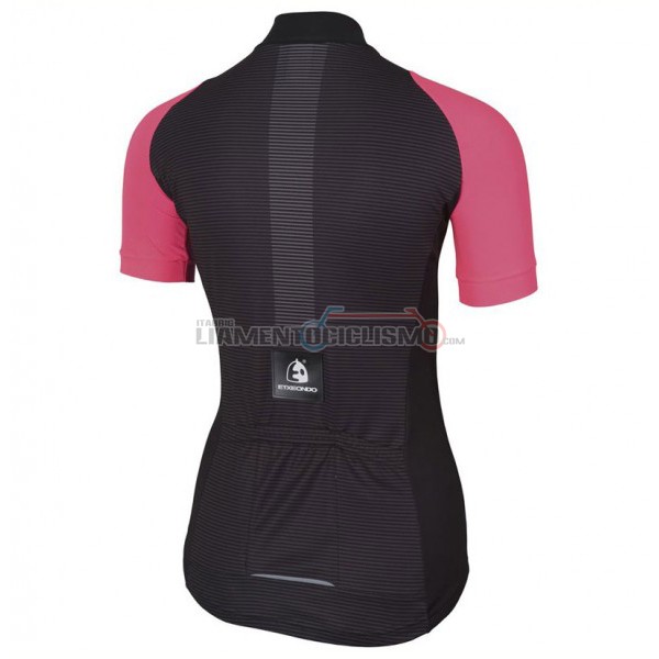 2017 Abbigliamento Ciclismo Donne Etxeondo NEO Manica Corta Nero e Rosa